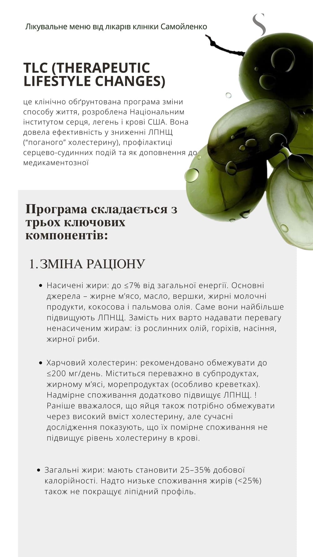 Меню для зниження холестерину — Приклад сторінок — фото 2 з 4