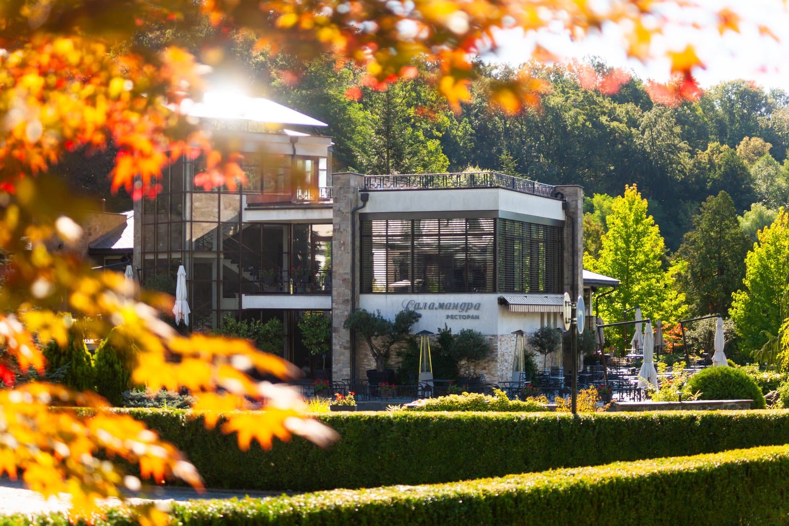 The resort in autumn