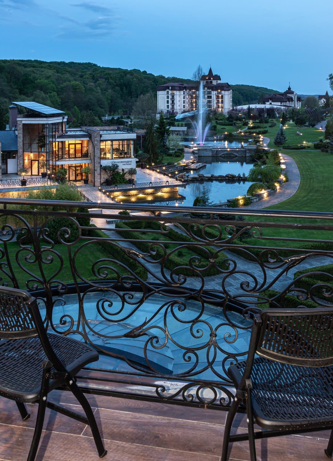 Balcony view of the park