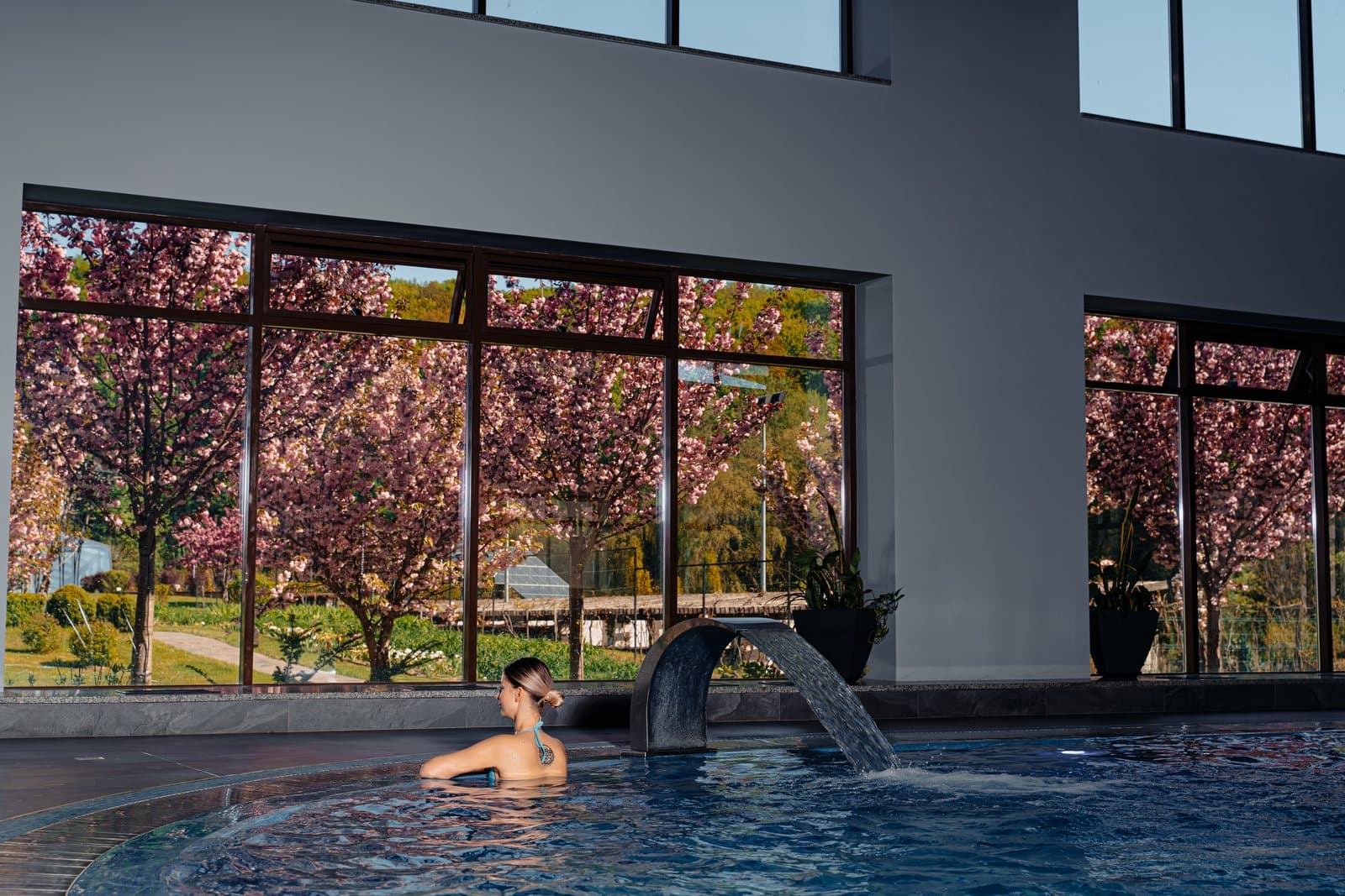 Pool with a garden view